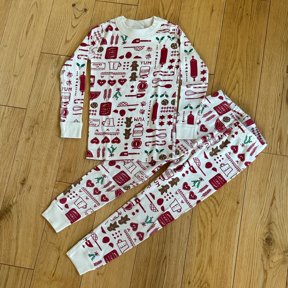 Hanna Andersson Holiday Baking Pajama Set Sz 100